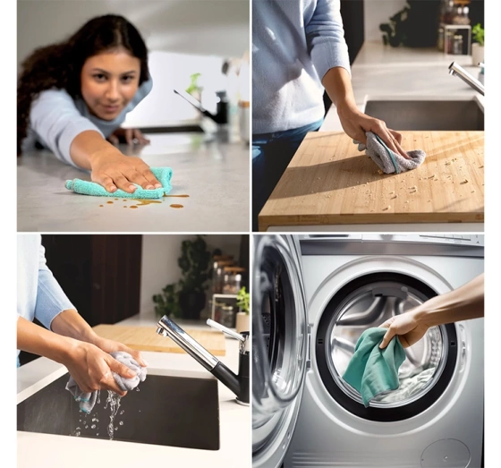Vileda Pro Clean Microfibre L ściereczka z mikrofibry z enzymami 2 sztuki