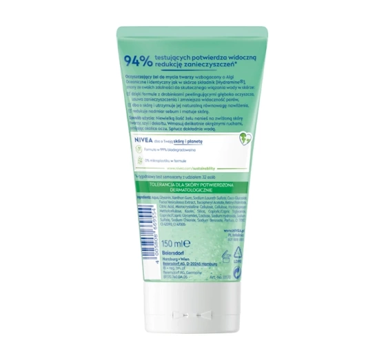 NIVEA żel do mycia twarzy cera mieszana i tłusta 150 ml