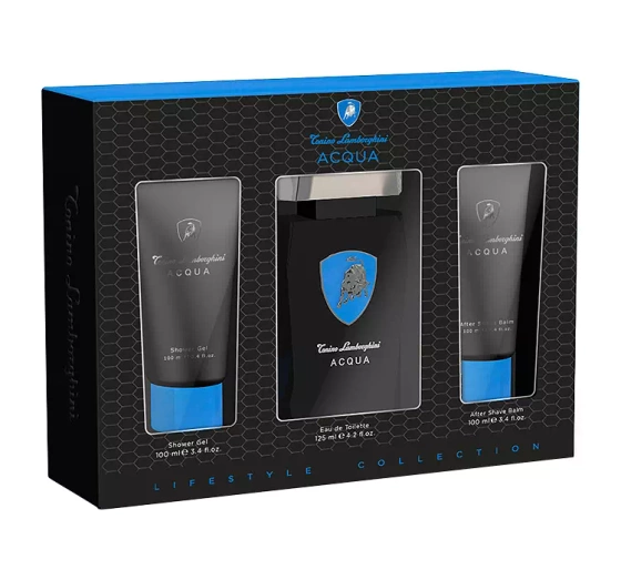 Tonino Lamborghini Acqua woda toaletowa 125 ml żel pod prysznic 100 ml balsam po goleniu 100 ml