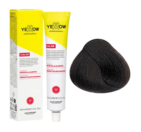 Yellow Professional Color trwała farba do włosów 5.00 Light Intense Brown 100ml