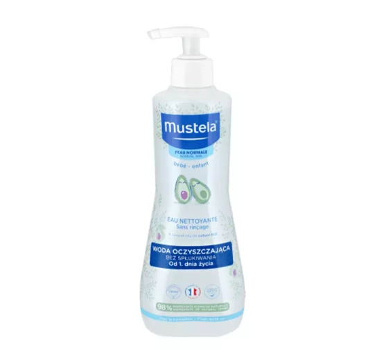 Mustela Bebe woda oczyszczająca do skóry normalnej bez spłukiwania od 1 dnia życia 750 ml