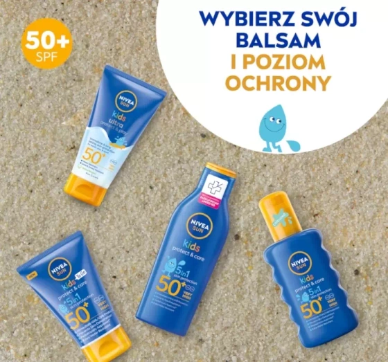 NIVEA SUN Kids Protect & Moisture balsam do opalania w sprayu dla dzieci SPF50 200 ml