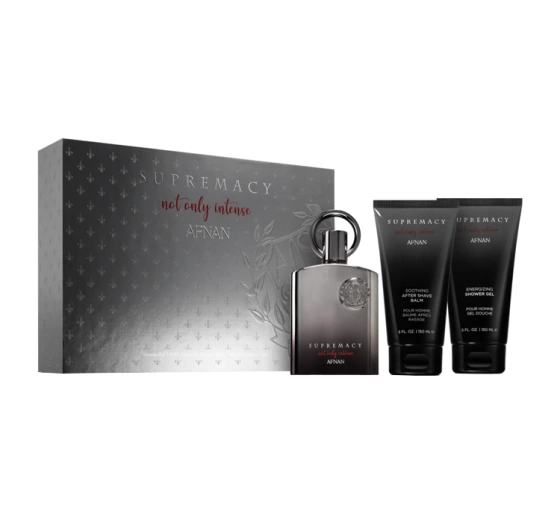 Afnan Supremacy Not Only Intense ekstrakt perfum spray 100 ml żel pod prysznic 150 ml balsam po goleniu 150 ml