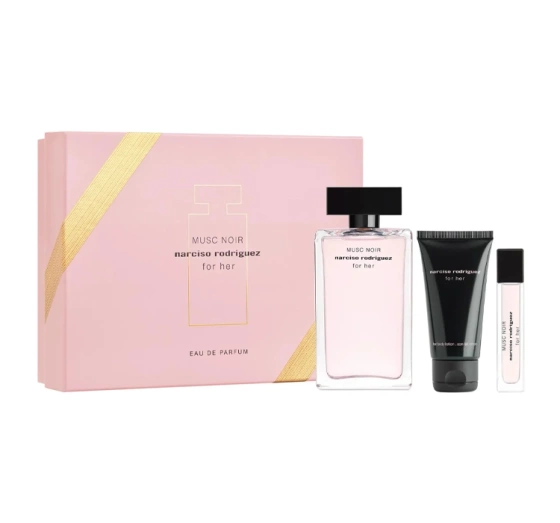 Narciso Rodriguez for Her Musc Noir woda perfumowana spray 100 ml 10 ml balsam do ciała 50 ml