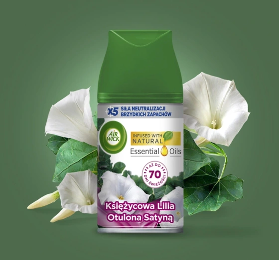 Air Wick Freshmatic automatyczny odświeżacz powietrza wkład Księżycowa Lilia Otulona Satyną 250 ml