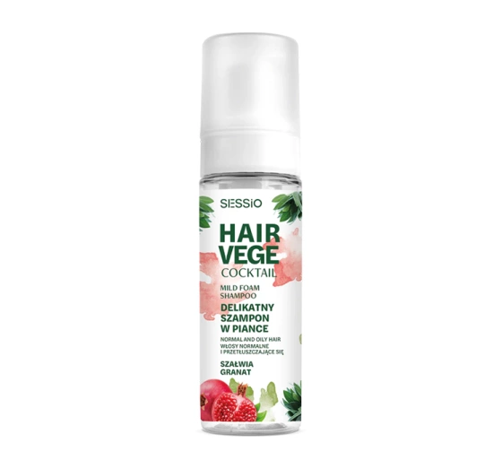 Sessio Hair Vege Coctail delikatny szampon w piance Granat i Szałwia 175g