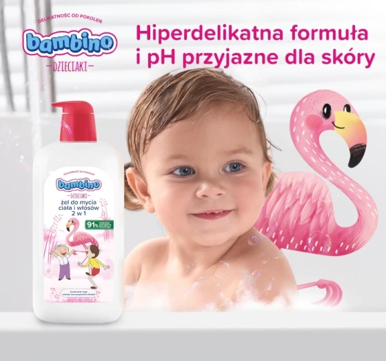 Bambino Dzieciaki Bolek i Lolek żel do mycia ciała i włosów 2w1 Flaming 1000 ml