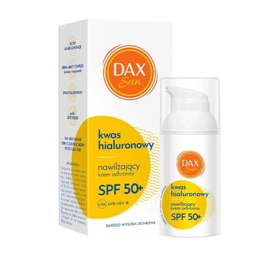 Dax Sun nawilżający krem ochronny kwas hialuronowy SPF50 30 ml