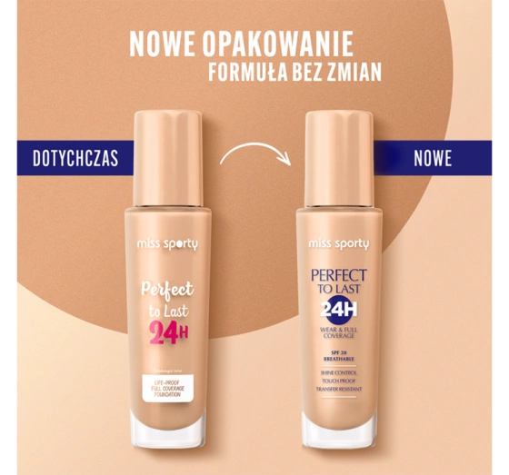 MISS SPORTY PERFECT TO LAST 24H PODKŁAD DO TWARZY IVORY 30ML