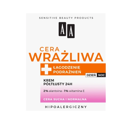 AA Cera Wrażliwa półtłusty krem 24h 50 ml