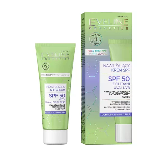Eveline Cosmetics nawilżający krem SPF50 z filtrami UVA i UVB 30 ml