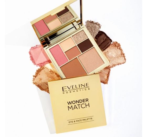 Eveline Cosmetics Wonder Match paleta do makijażu oczu i konturowania twarzy 14 g