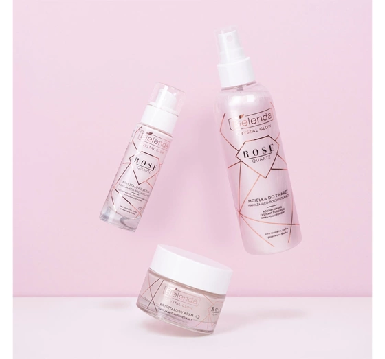 Bielenda Crystal Glow Rose Quartz maseczka primer nawilżająco-rozświetlająca 8 g