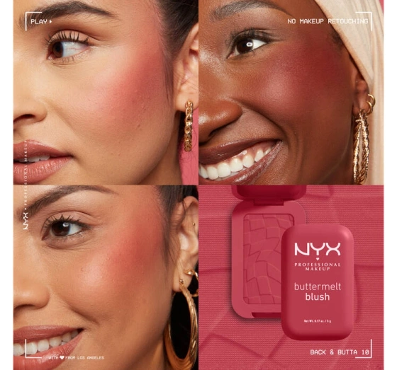NYX Professional Makeup Buttermelt róż do policzków w kompakcie 10 Back And Butta 5 g