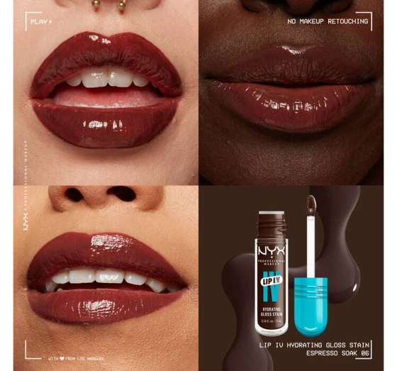 NYX Professional Makeup Lip IV Hydrating Gloss Serum błyszczyk do ust 06 Espresso Soak 5 ml