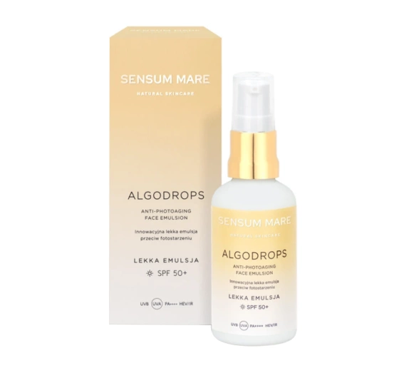 Sensum Mare Algodrops lekka emulsja ochronna przeciw fotostarzeniu SPF50 UVB UVA PA HEV/IR 30 ml