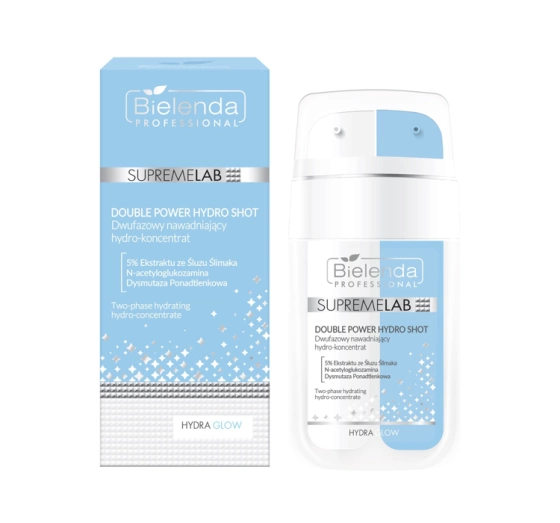 Bielenda Professional Supremelab Hydra Glow dwufazowy nawadniający hydro-koncentrat do twarzy 2x15 ml
