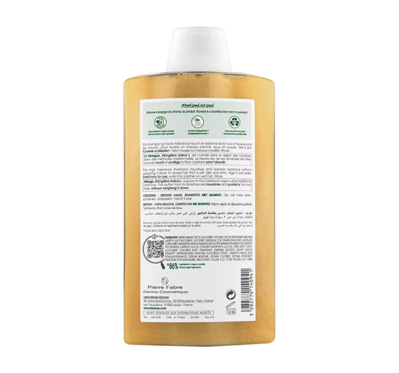 Klorane Mango szampon do włosów suchych 400 ml