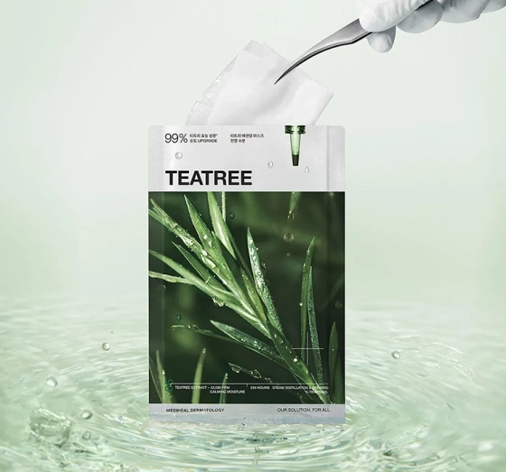Mediheal Teatree Essential Mask Calming Moisture kojąco-nawilżająca maseczka w płachcie 24 ml