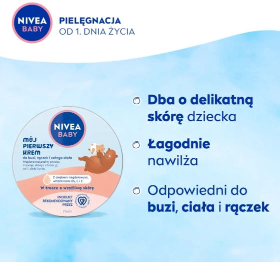 NIVEA BABY mój pierwszy krem do buzi rączek i całego ciała 75 ml