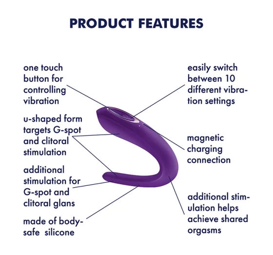 SATISFYER DOUBLE CLASSIC PARTNER VIBRATOR WIBRATOR DLA PAR