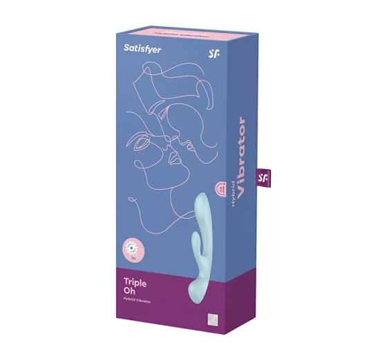 Satisfyer Triple Oh wielofunkcyjny wibrator dla par Light Blue
