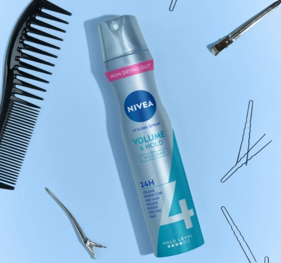 NIVEA Volume&Hold lakier do włosów cienkich 4 Hold 250 ml