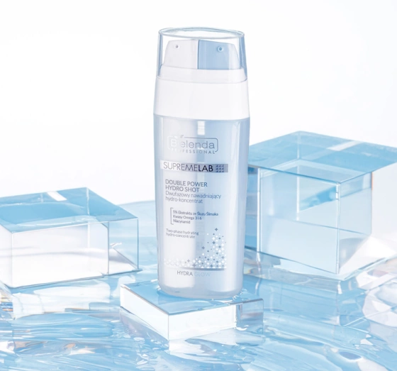 Bielenda Professional Supremelab Hydra Glow dwufazowy nawadniający hydro-koncentrat do twarzy 2x15 ml