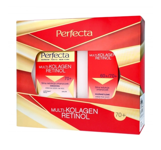 PERFECTA MULTI-KOLAGEN RETINOL ZESTAW DO PIELĘGNACJI 70 KREM NA DZIEŃ I NOC KREM POD OCZY
