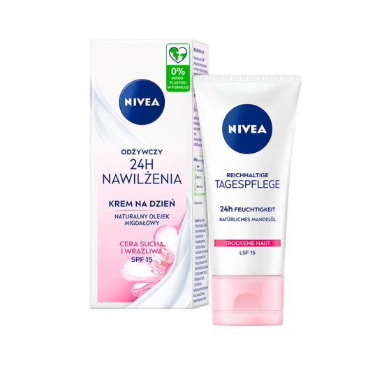 NIVEA 24h Nawilżenia odżywczy krem do twarzy na dzień SPF15 50 ml