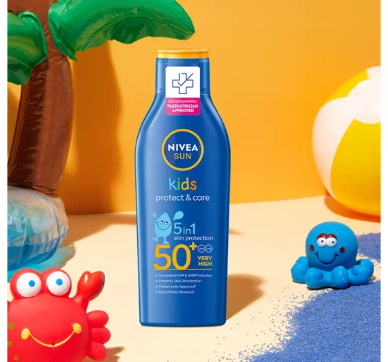 NIVEA SUN Kids Protect&Moisture przeciwsłoneczny balsam do opalania dla dzieci SPF50 200 ml