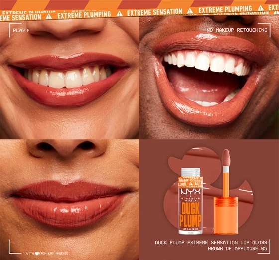 NYX Professional Makeup Duck Plump powiększający błyszczyk do ust 05 Brown of Applause 6,8 ml
