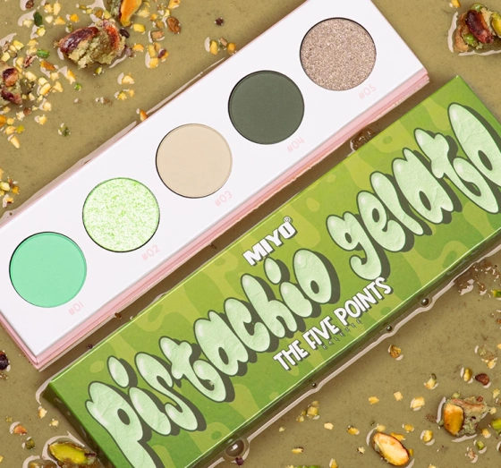Miyo The Five Points paleta cieni do powiek 36 Pistachio Gelato 6,5g