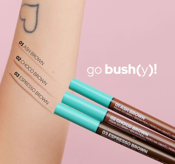 Claresa Go Bushy pisak do brwi 02 Choco Brown 3 g