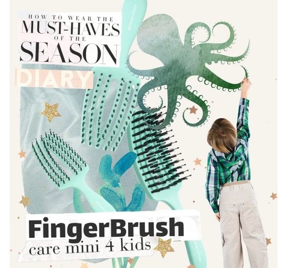 Olivia Garden Fingerbrush Care Mini Kids szczotka do włosów Mint
