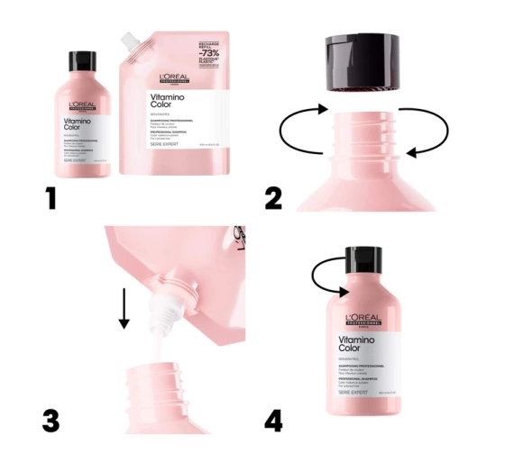 L'Oréal Professionnel Serie Expert Vitamino Color chroniący kolor szampon do włosów farbowanych refill 500 ml