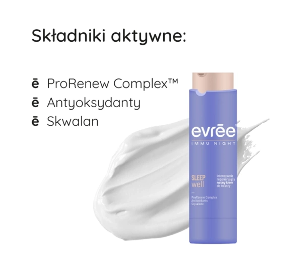 Evree Immu Night Sleep Well intensywnie regenerujący nocny krem do twarzy 45 ml