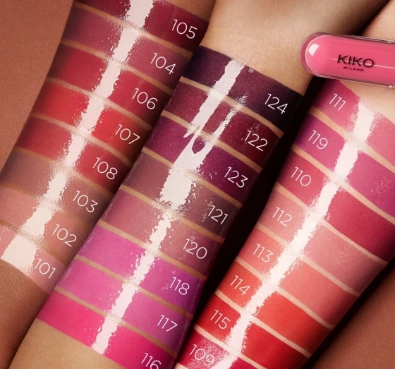 KIKO Milano Unlimited Double Touch dwuetapowa pomadka w płynie 114 Orange Red 2x3ml