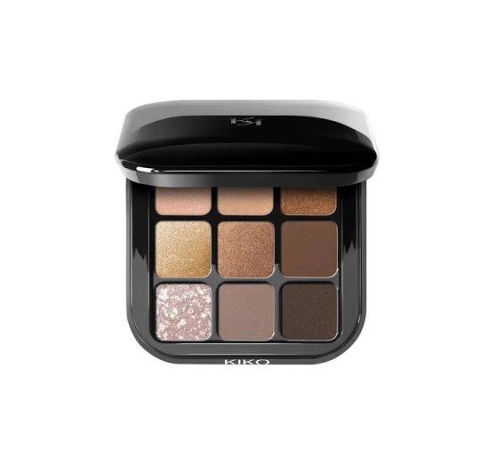 KIKO Milano Glamour Multi Finish mini paletka cieni 01 Earth Tones 2,5g