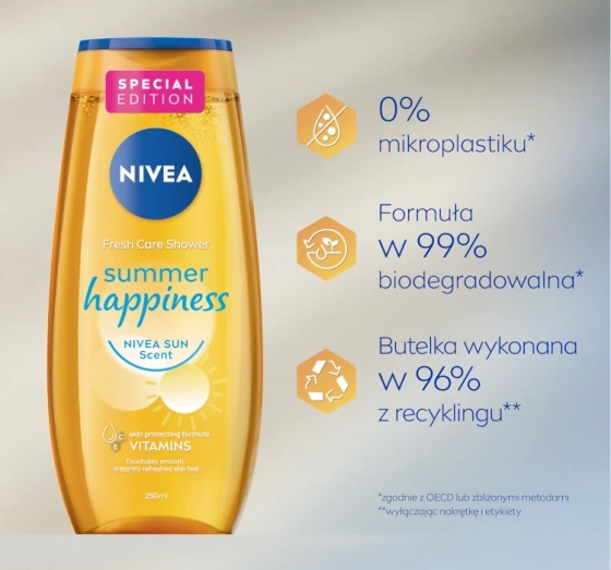 NIVEA Fresh Care Summer Happiness odświeżający żel po prysznic 250 ml