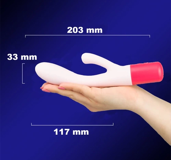 Durex Play Soft Dual-Head Vibrator wodoodporny podwójny wibrator króliczek