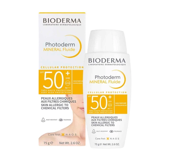Bioderma Photoderm Mineral Fluide fluid mineralny SPF50 do skóry wrażliwej i alergicznej 75 g