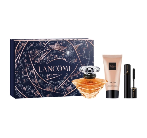 Lancôme Trésor woda perfumowana spray 30 ml balsam do ciała 50 ml tusz do rzęs Hypnôse 2 ml