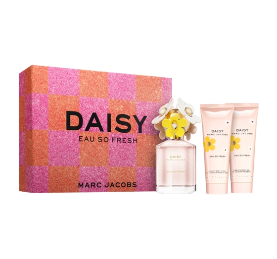 Marc Jacobs Daisy Eau So Fresh woda toaletowa spray 75 ml balsam do ciała 75 ml żel pod prysznic 75 ml