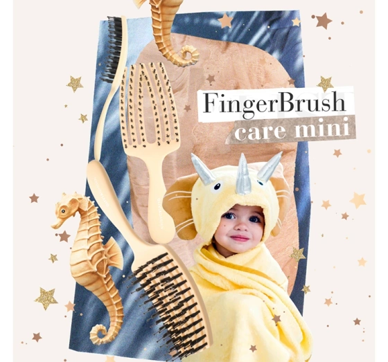 Olivia Garden Fingerbrush Care Mini Kids szczotka do włosów Yellow