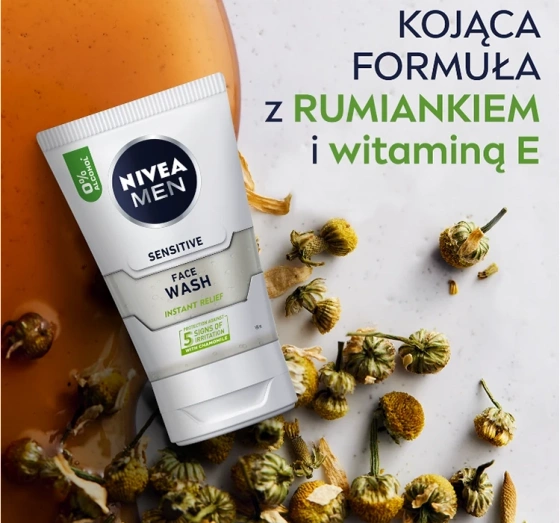 NIVEA MEN Sensitive Face Wash żel do mycia twarzy z rumiankiem 100 ml