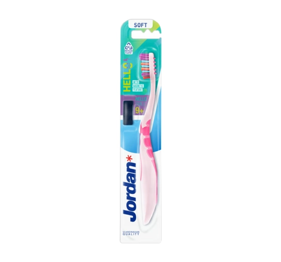 Jordan Hello Smile szczoteczka do zębów dla dziewczynek 9 lat Soft