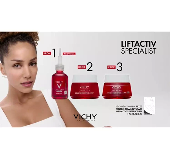 Vichy Liftactiv Collagen Specialist przeciwzmarszczkowy krem do twarzy na noc 50 ml