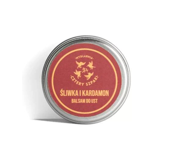 Mydlarnia Cztery Szpaki balsam do ust Śliwka i Kardamon 15ml