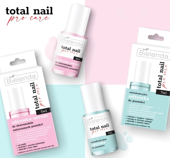 Bielenda Total Nail Professional Care wielofunkcyjna odżywka do paznokci 7w1 10 ml